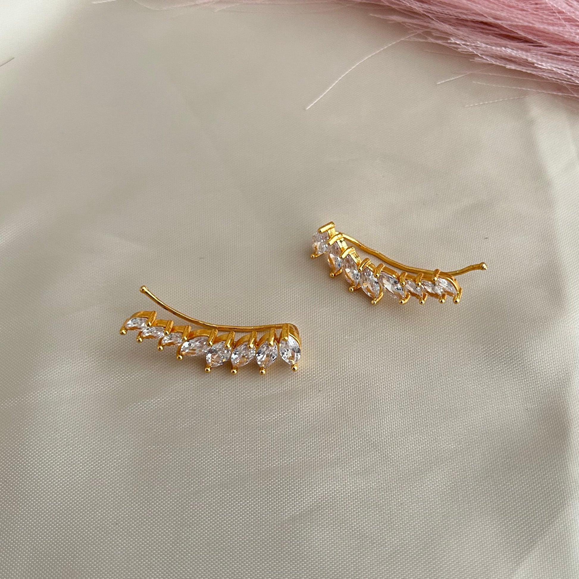 Marquise Crystal Ear Climbers