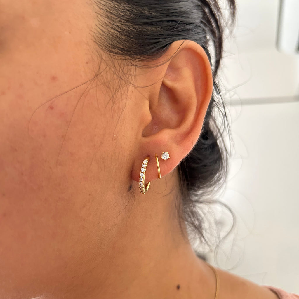 Studded Spiral Hoops