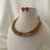 Floral Ruby Antique Necklace Set