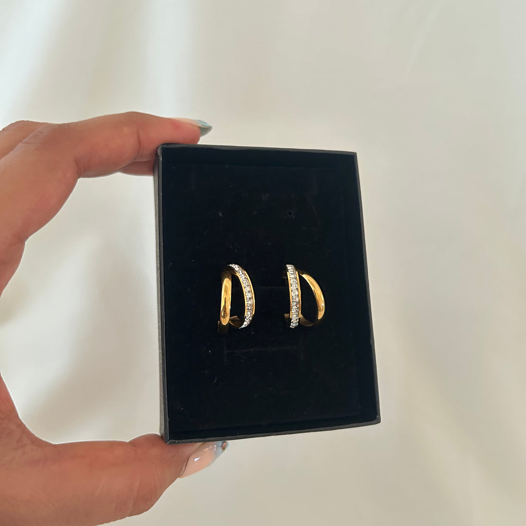 Dual Line Hoop Earrings