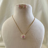 Pink Elegance Tennis Necklace Set