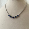 Sapphire Glow Tennis Necklace Set