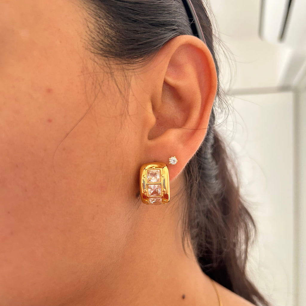 Crystal Hoop Earrings