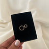 Double Halo Circle Adjustable Ring