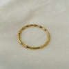 Bamboo White Diamond Bangle Bracelet