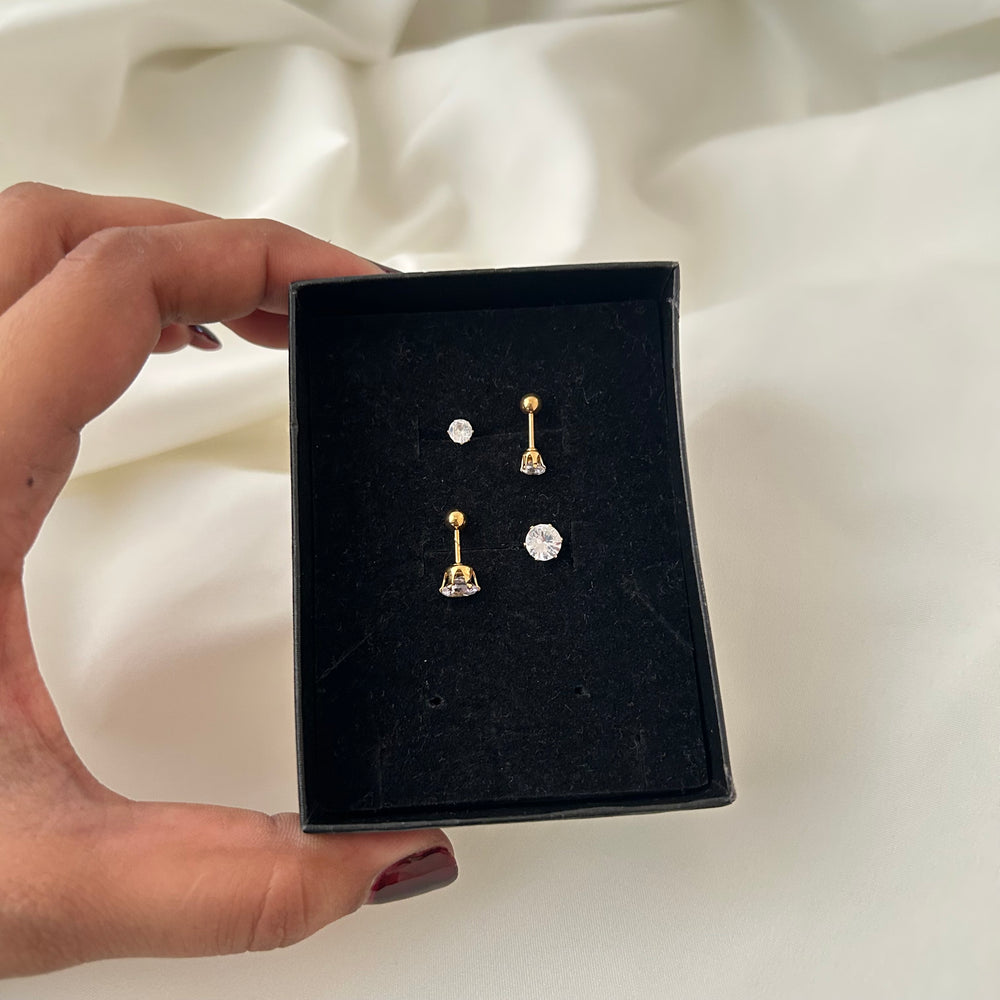 Solitaire Ball Back Studs