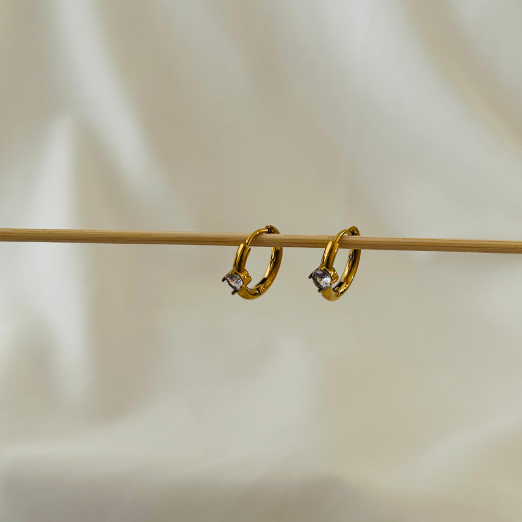 Diamond Hoop Earrings