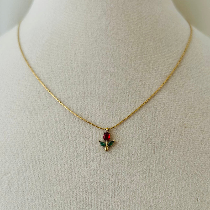 Mini Colourful Tulip Necklace
