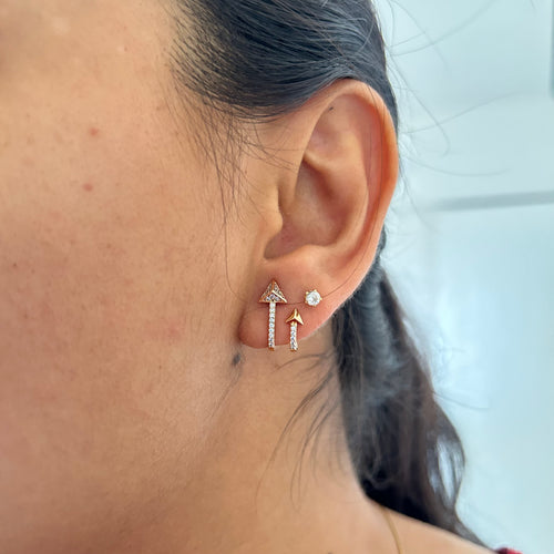 Arrow Spark RoseGold Earrings