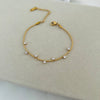 White Stone Charm Bracelet