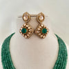 Emerald Beaded Long Pendant Set