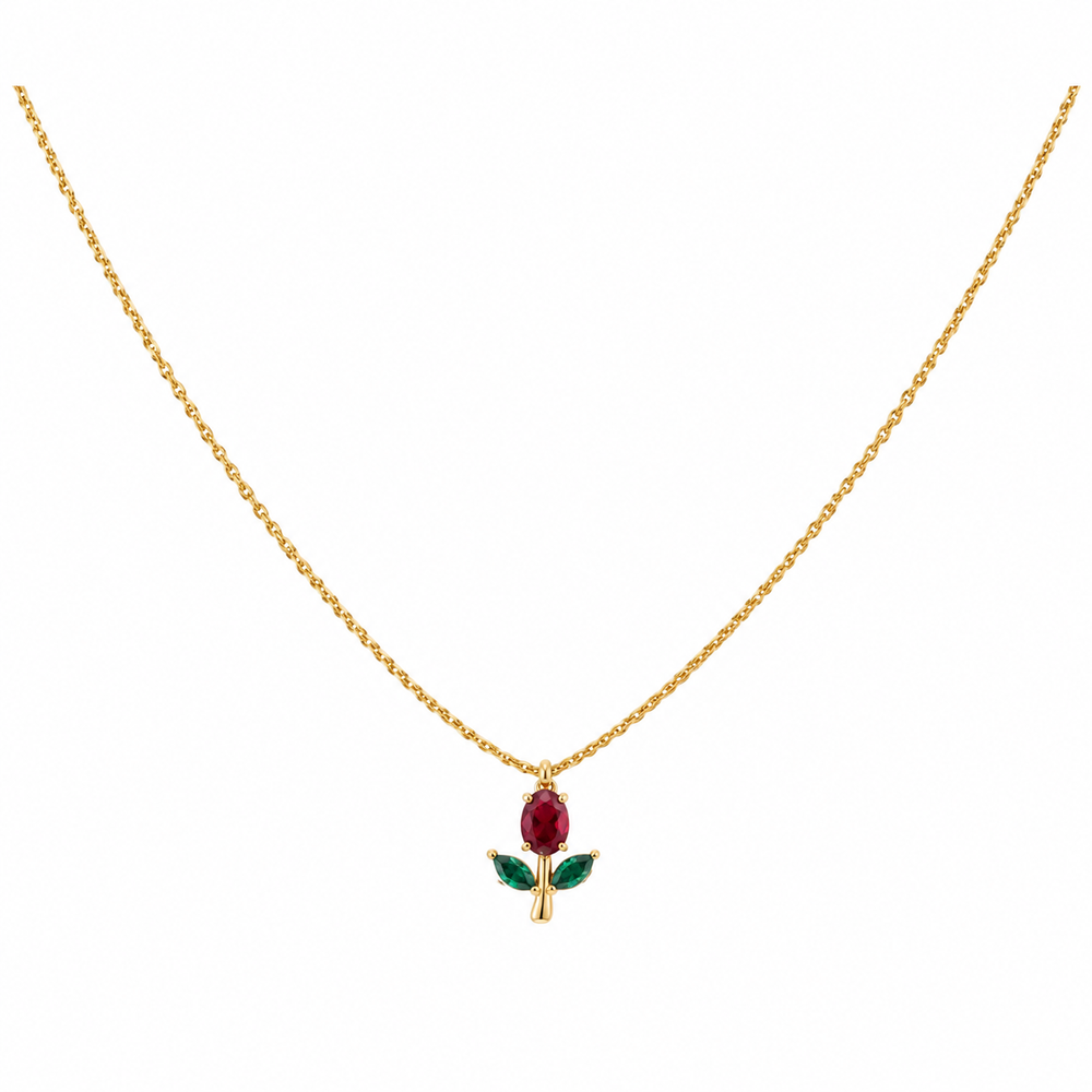 Mini Colourful Tulip Necklace