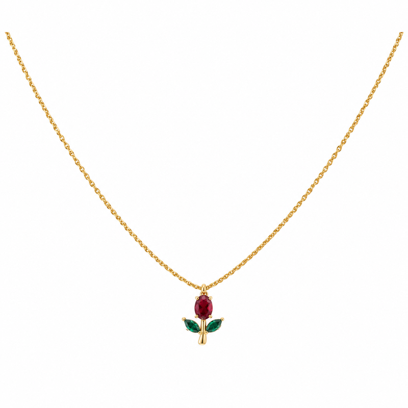 Mini Colourful Tulip Necklace
