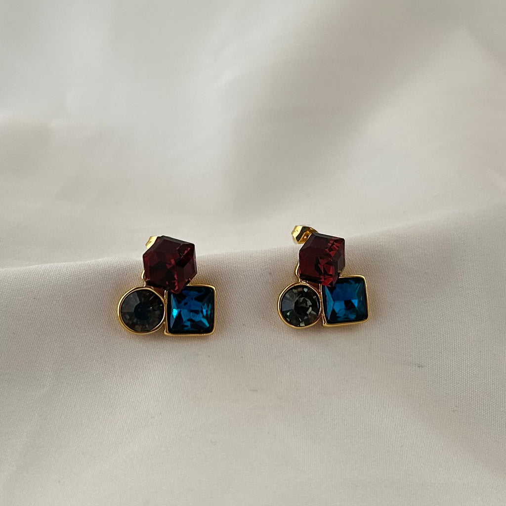 Colorful Sparkle Stud Earrings