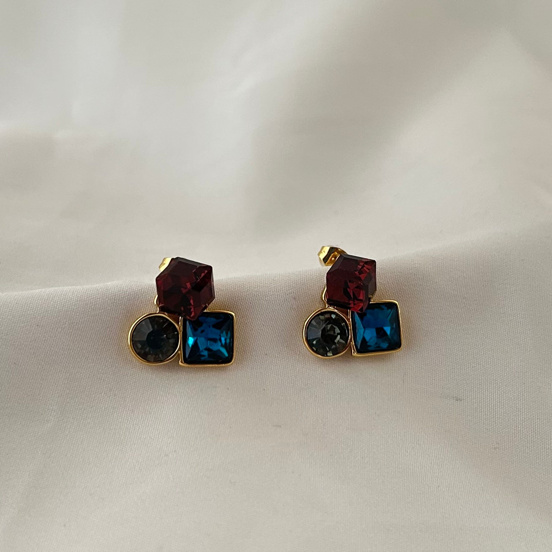 Colorful Sparkle Stud Earrings