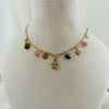 Colorstone Cluster Charm Necklace