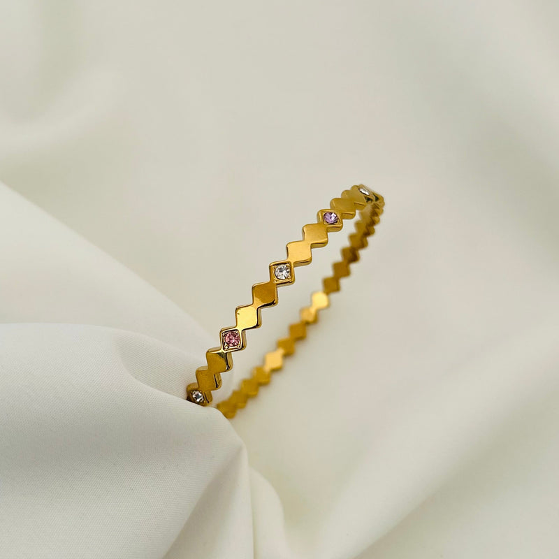 Aurora Zigzag Stone Bangle