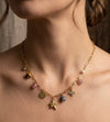 Colorstone Cluster Charm Necklace