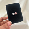Crystal & Pink Pear Stud Ring