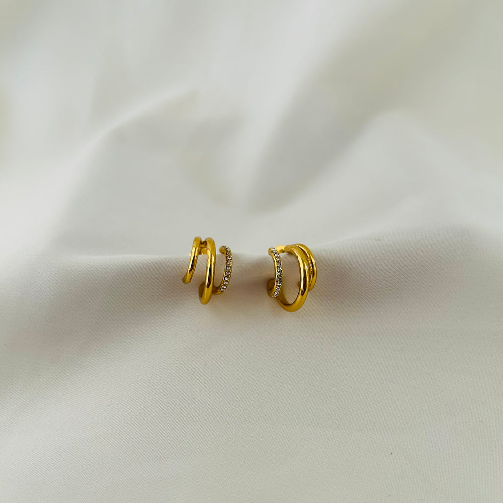 Statement Triple Hoop Earrings