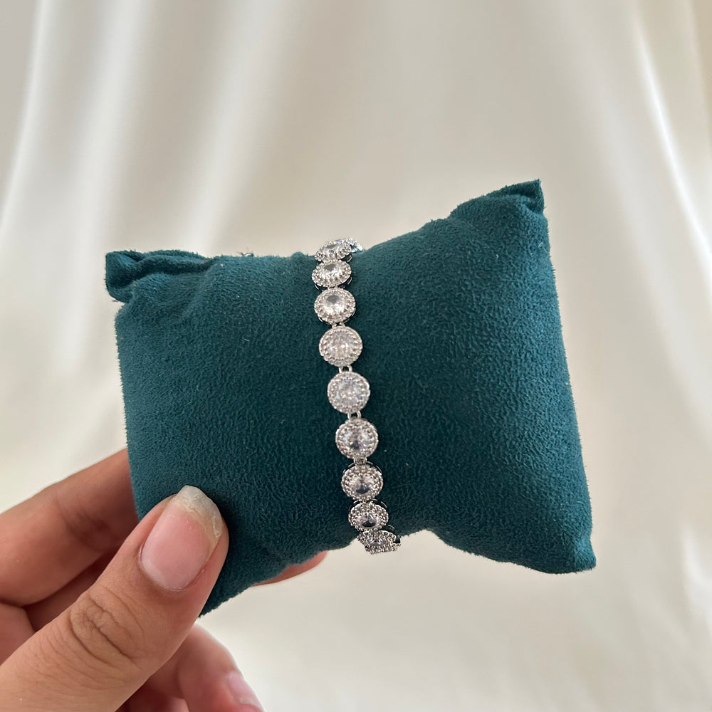 Celestial Halo Tennis Bracelet