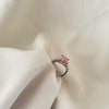 Pink Emerald Three-Stone Ring