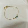 Turquoise Bead Minimal Gold Anklet