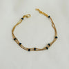 Double Layer Black Bead Hand Chain