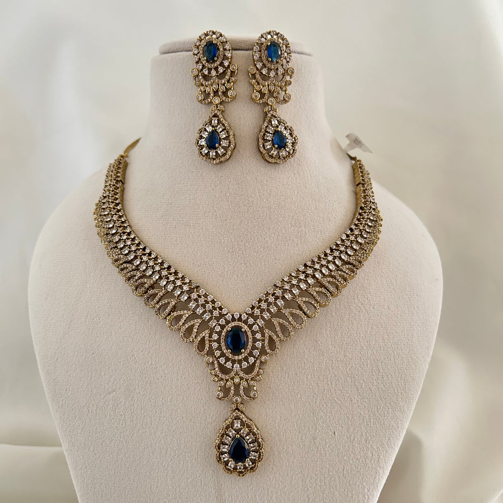 Sapphire Victorian Necklace Set