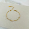 White Stone Charm Bracelet