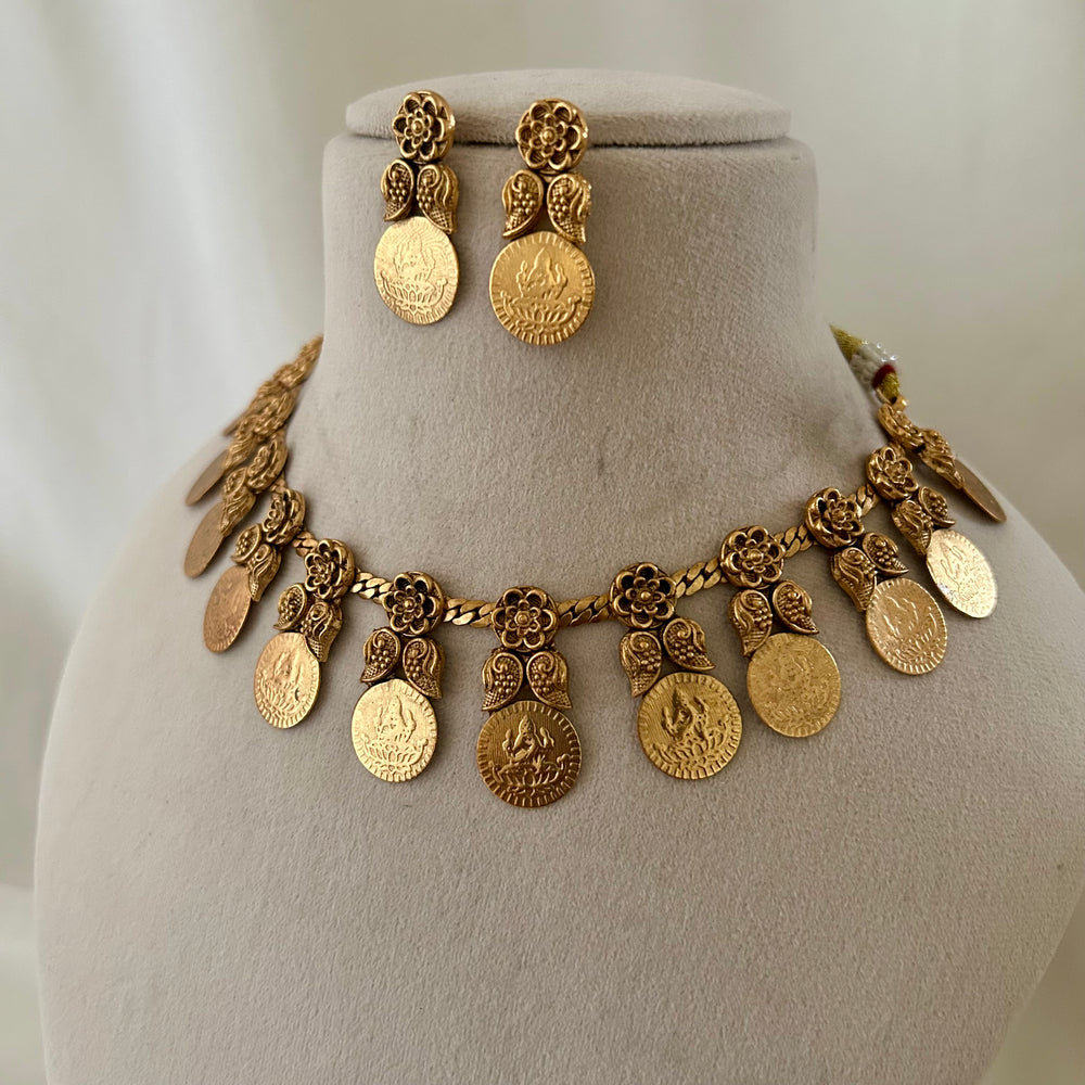 Classic Lakshmi Coin Necklace Set