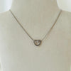 Hollow Heart Silver Necklace