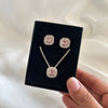 Pink Elegance Tennis Necklace Set