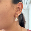 Daisy Drop Hoop Earrings