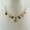 Colorstone Cluster Charm Necklace