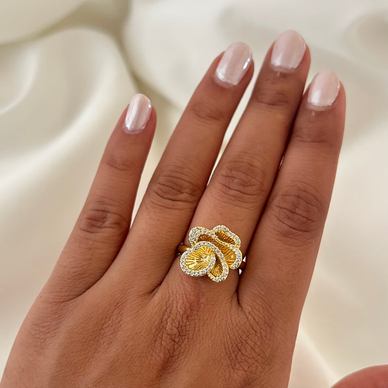 Royal Leaf Statement Ring