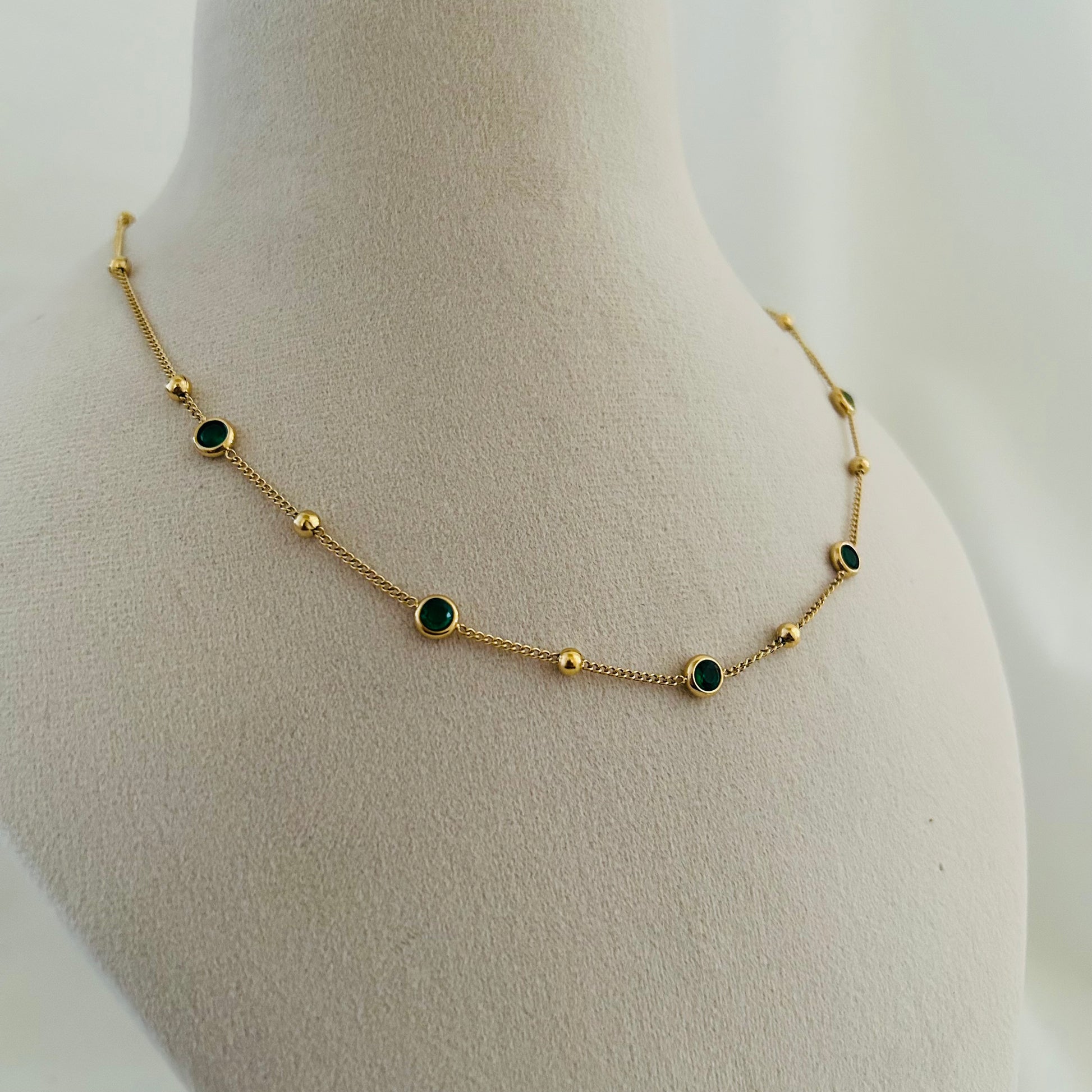 Emerald Bead Necklace