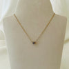Solitaire Square Necklace