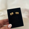 Sculpted Gold Coil Stud Earrings