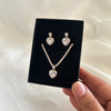 Love Pendant Tennis Necklace Set