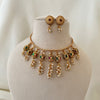 Pearl Drop Temple Necklace Set