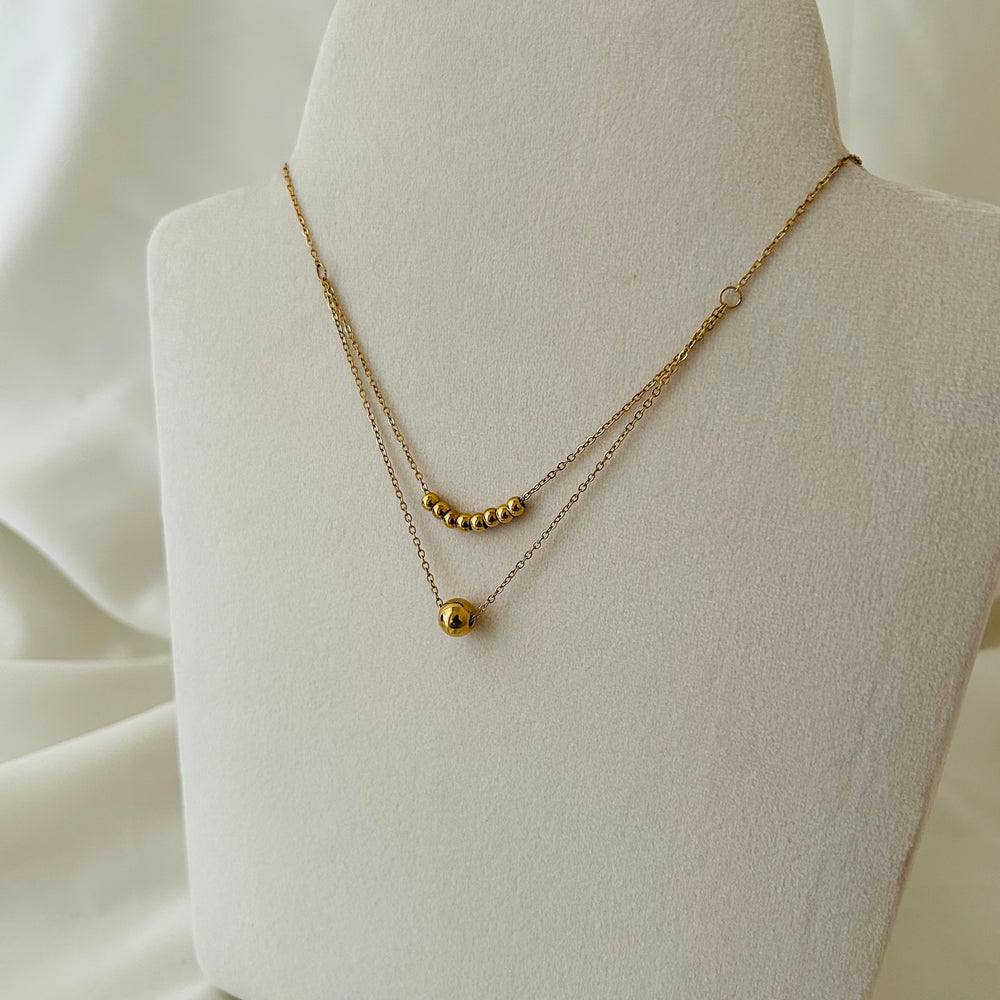 Dainty Double Ball Necklace