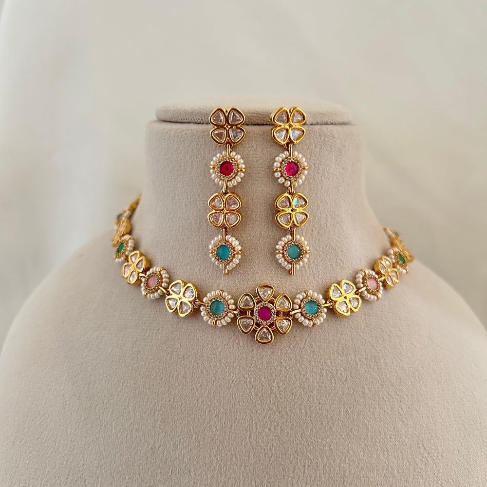Floral Kundan Choker Set