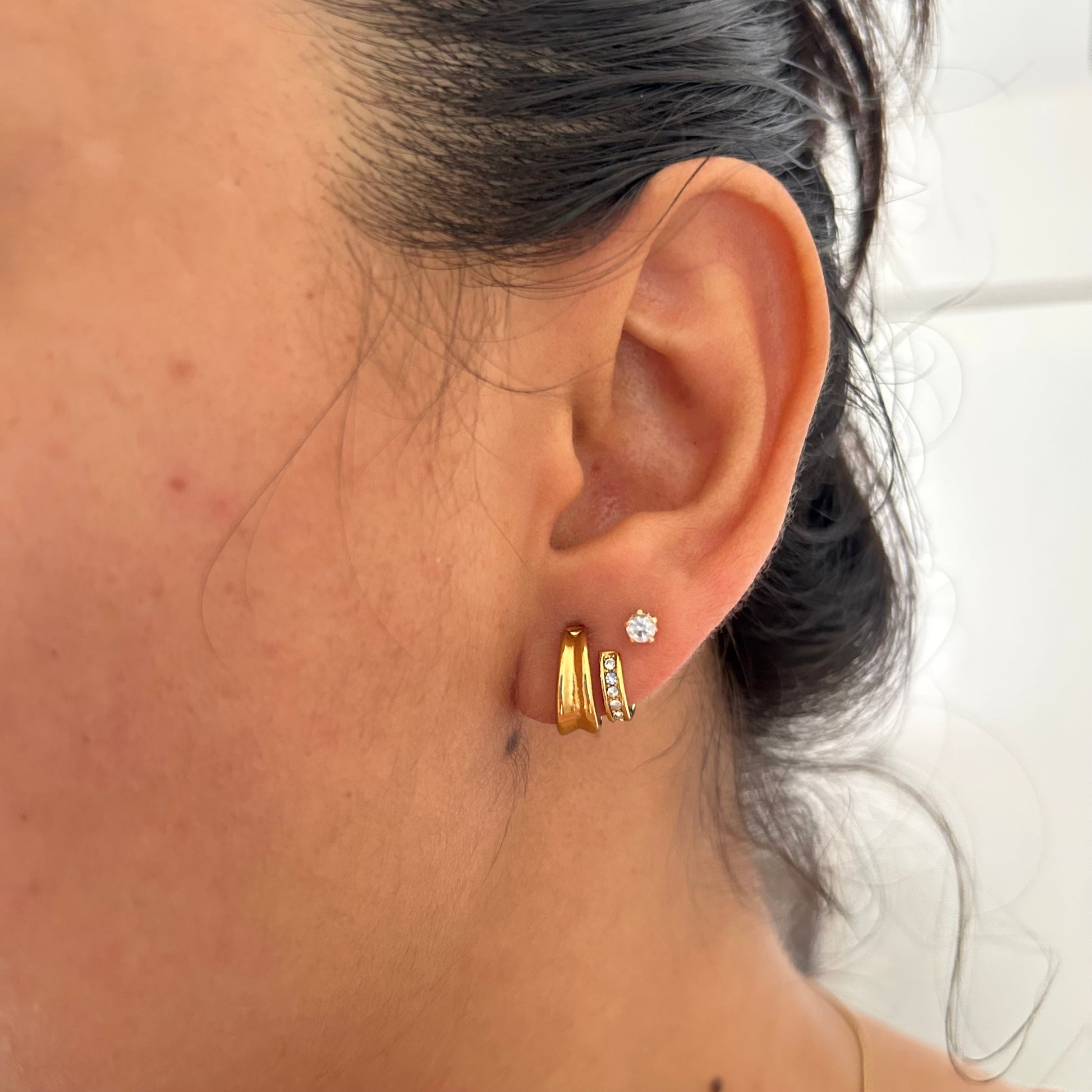 Double Line Hoop Earrings