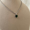 Green Love Spark Tennis Necklace