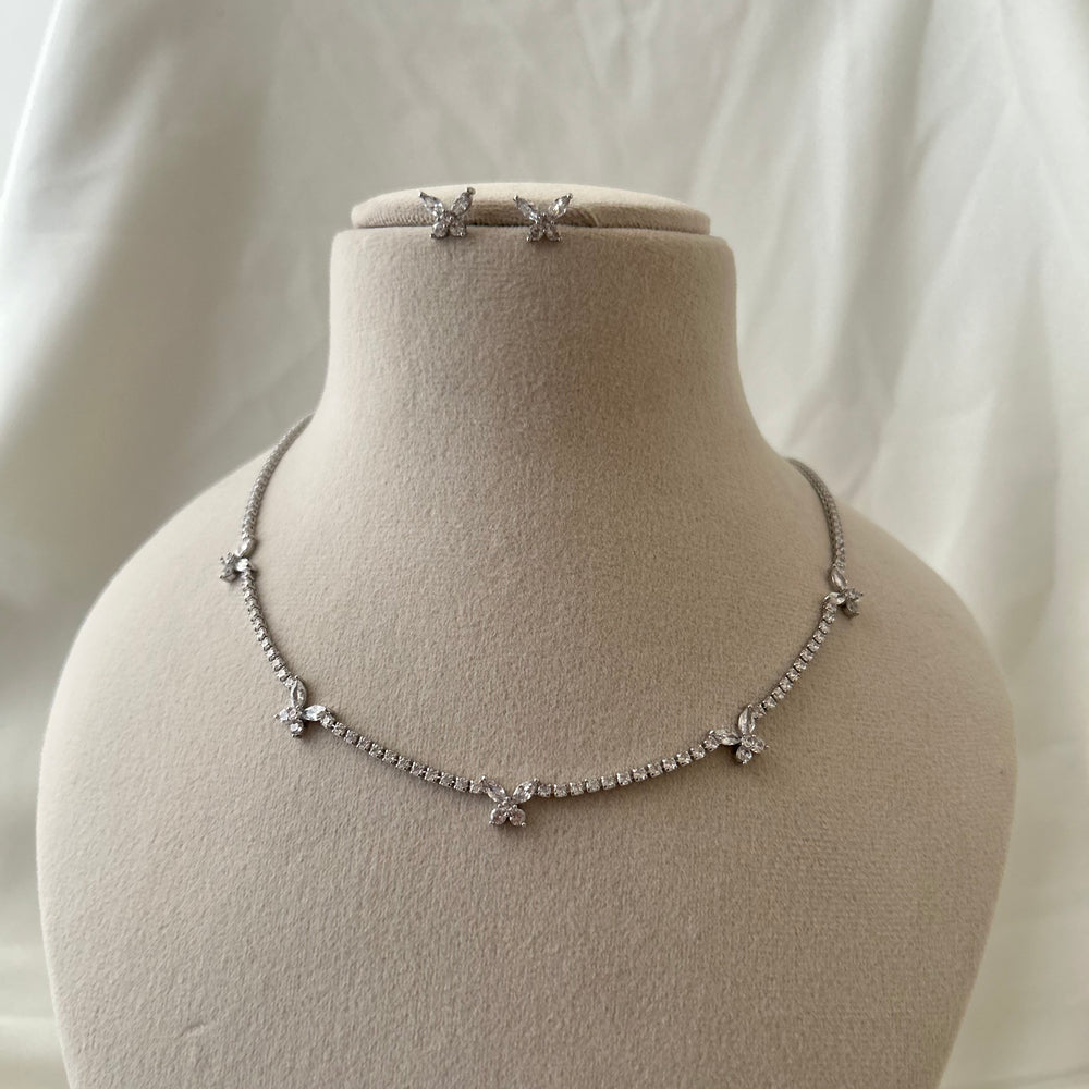 Luxe Five Flutter Tennis Necklace Set