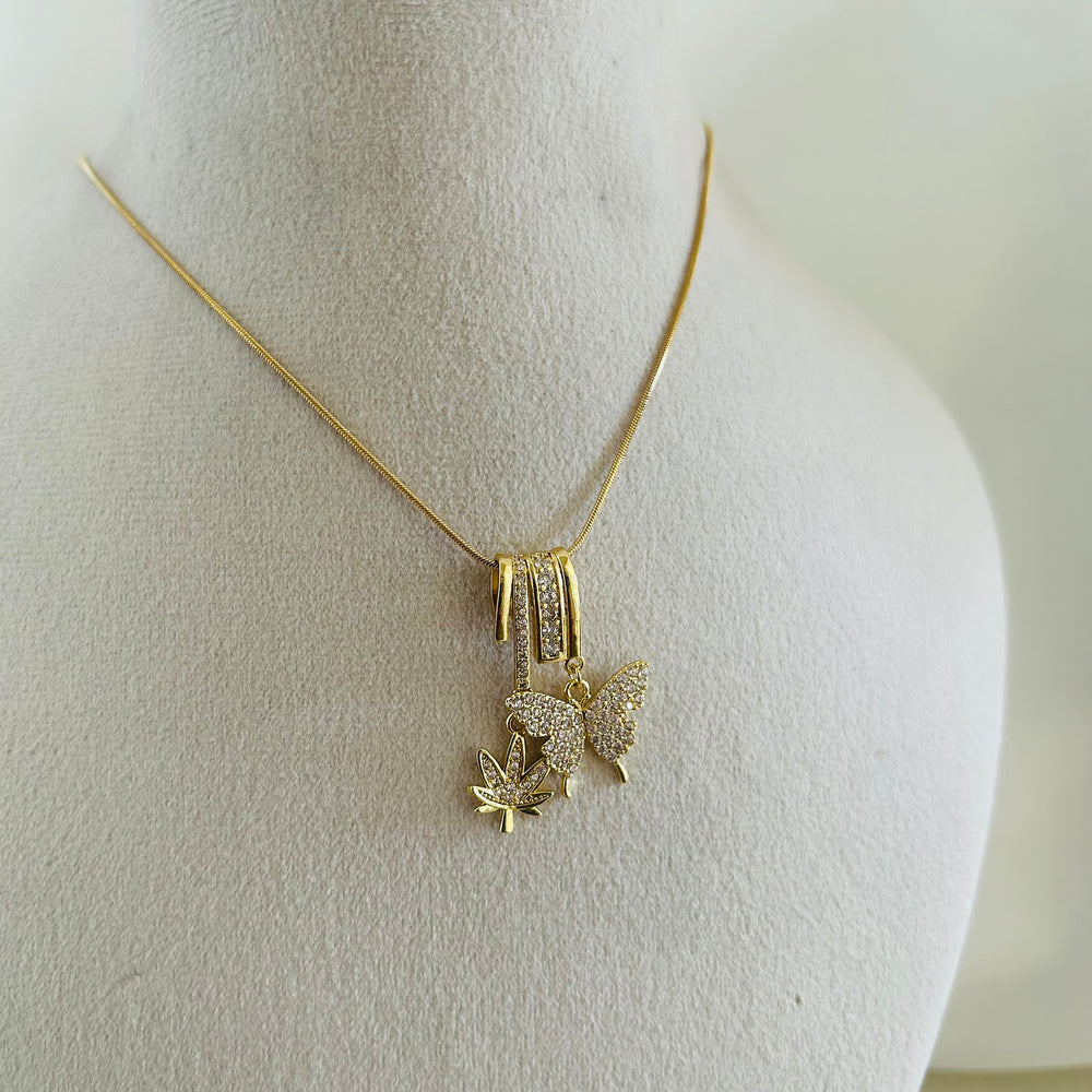 Golden Butterfly Charm Necklace