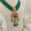 Emerald Beaded Long Pendant Set
