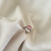 Pink Halo Solitaire Ring
