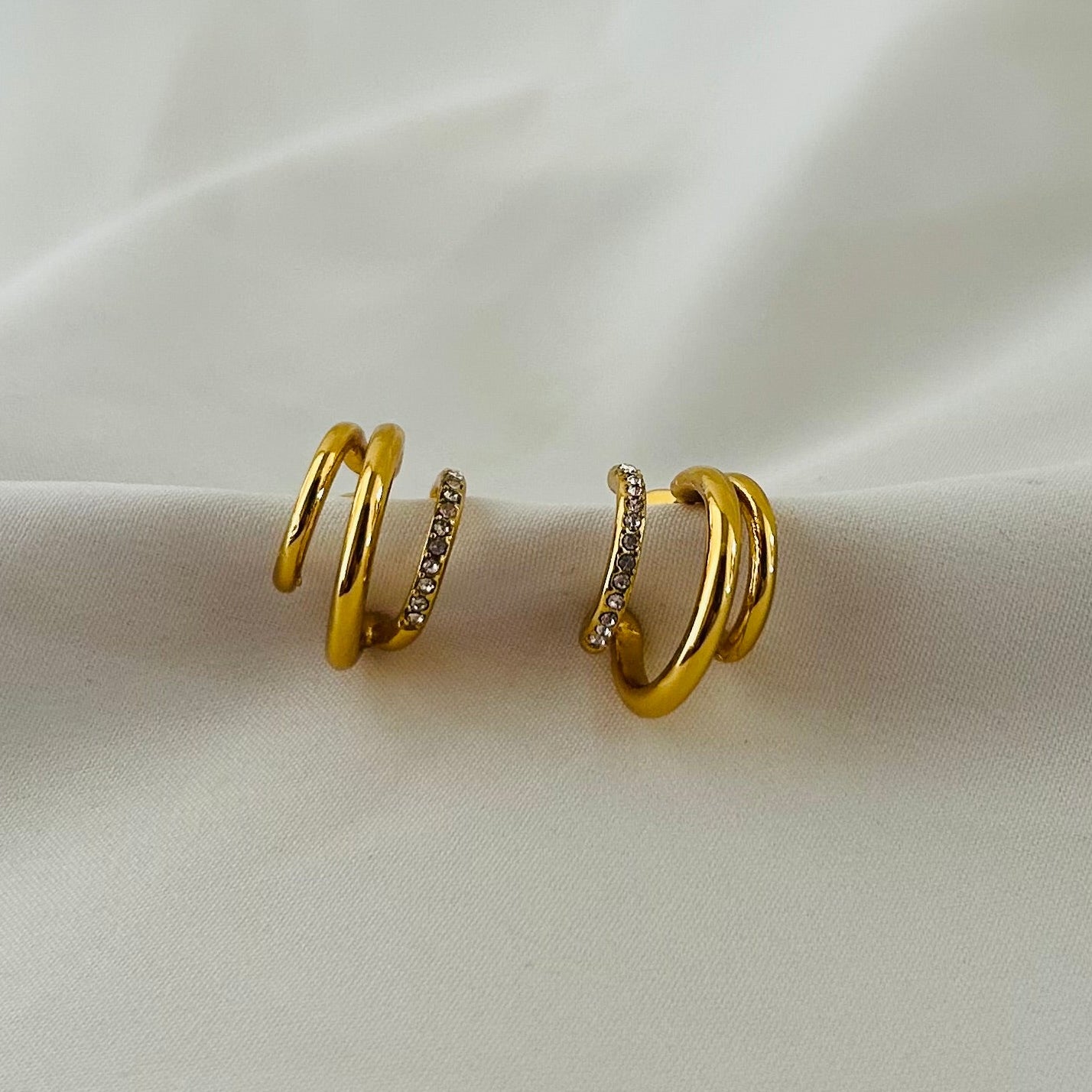 Statement Triple Hoop Earrings